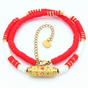 SS Gold-Plating Necklace - KN291639-QY