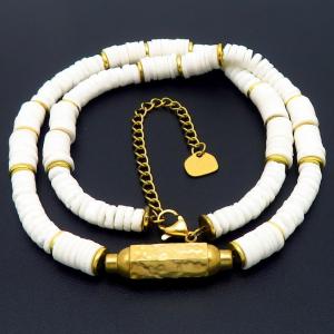 SS Gold-Plating Necklace - KN291648-QY