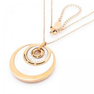 SS Rose Gold-Plating Necklace - KN291652-QY
