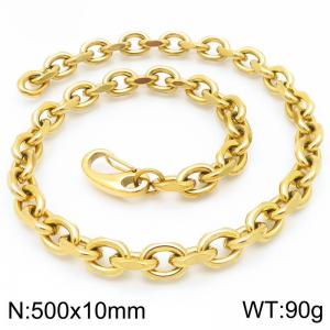 Stainless steel trimmed O-ring necklace - KN291732-Z