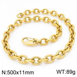 Stainless steel trimmed O-ring necklace - KN291738-Z