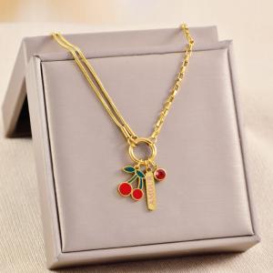 SS Gold-Plating Necklace - KN291963-WGLJ