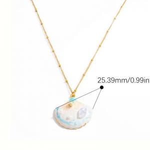 SS Gold-Plating Necklace - KN292004-WGYYH