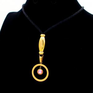 SS Gold-Plating Necklace - KN292254-QY