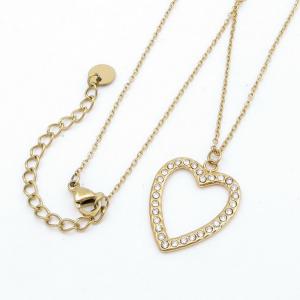 Stainless Steel Stone Necklace - KN292262-QY