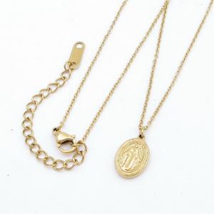 SS Gold-Plating Necklace - KN292266-QY