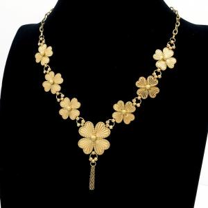 SS Gold-Plating Necklace - KN292275-SP