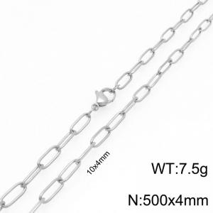 Stainless Steel Square Chain Necklace Gold Silver Color 10x4mm - KN292372-ZG