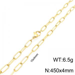 Stainless Steel Square Chain Necklace Gold Silver Color 10x4mm - KN292375-ZG