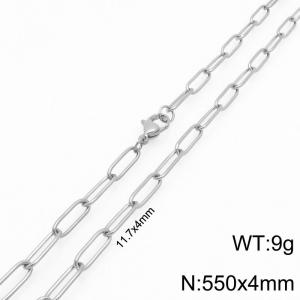 Stainless Steel Square Chain Necklace Gold Silver Color 11.7x4mm - KN292381-ZG