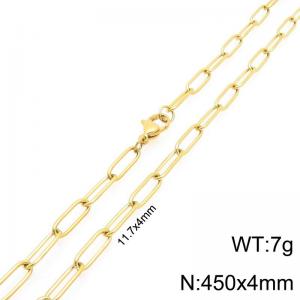 Stainless Steel Square Chain Necklace Gold Silver Color 11.7x4mm - KN292383-ZG