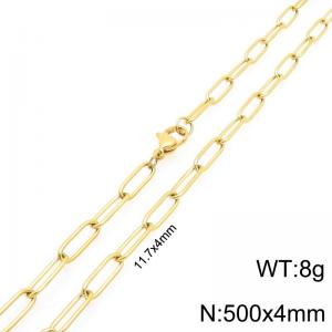 Stainless Steel Square Chain Necklace Gold Silver Color 11.7x4mm - KN292384-ZG