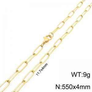 Stainless Steel Square Chain Necklace Gold Silver Color 11.7x4mm - KN292385-ZG
