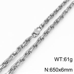 Interlinked Chain Stainless Steel Necklace Gold Silver Color - KN292403-Z