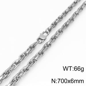 Interlinked Chain Stainless Steel Necklace Gold Silver Color - KN292404-Z