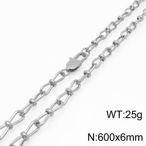 Fashion Stainless Steel Knot Chain Necklace Gold Silver Color - KN292426-Z