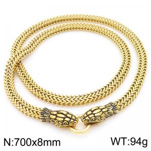 SS Gold-Plating Necklace - KN292457-KJX