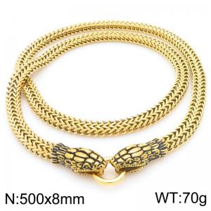 SS Gold-Plating Necklace - KN292458-KJX