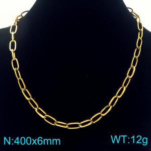 SS Gold-Plating Necklace - KN292466-Z