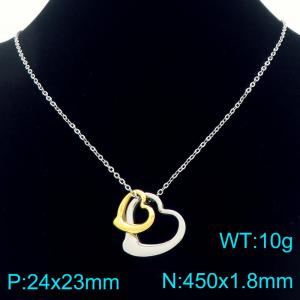 SS Gold-Plating Necklace - KN292554-Z