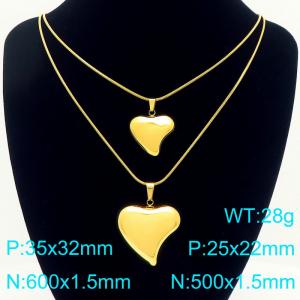 SS Gold-Plating Necklace - KN292576-Z