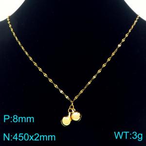 SS Gold-Plating Necklace - KN292583-Z