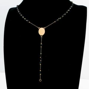 Stainless Steel Rosary Necklace - KN292666-HDJ