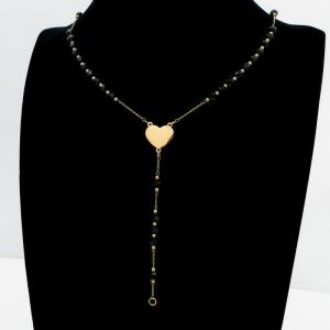 Stainless Steel Rosary Necklace - KN292667-HDJ