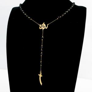 Stainless Steel Rosary Necklace - KN292674-HDJ