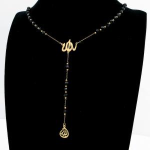 Stainless Steel Rosary Necklace - KN292676-HDJ
