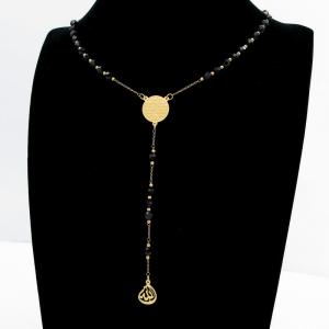 Stainless Steel Rosary Necklace - KN292678-HDJ