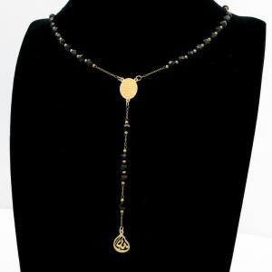 Stainless Steel Rosary Necklace - KN292680-HDJ