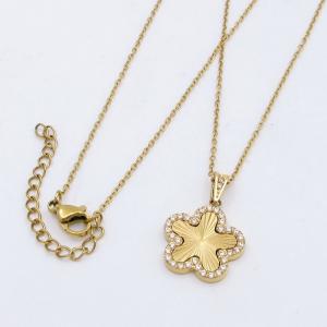 Stainless Steel Stone Necklace - KN292692-KD