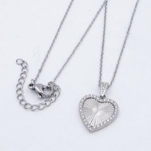 Stainless Steel Stone Necklace - KN292693-KD