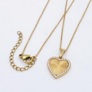 Stainless Steel Stone Necklace - KN292694-KD