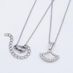 Stainless Steel Stone Necklace - KN292695-KD