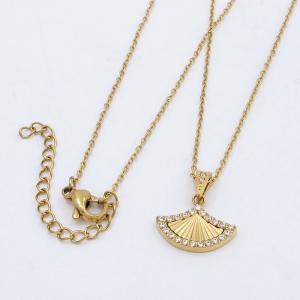 Stainless Steel Stone Necklace - KN292696-KD