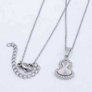Stainless Steel Stone Necklace - KN292697-KD