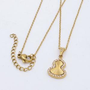 Stainless Steel Stone Necklace - KN292698-KD