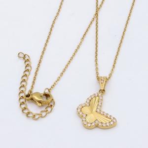 Stainless Steel Stone Necklace - KN292700-KD
