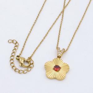 Stainless Steel Stone Necklace - KN292702-KD