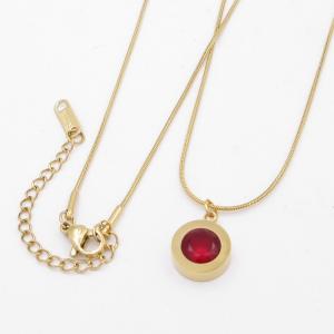 Stainless Steel Stone Necklace - KN292821-HR