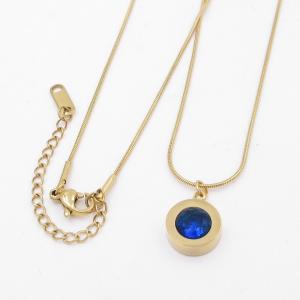 Stainless Steel Stone Necklace - KN292822-HR