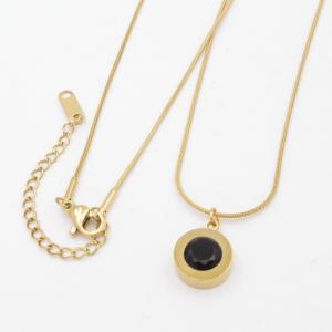 Stainless Steel Stone Necklace - KN292824-HR