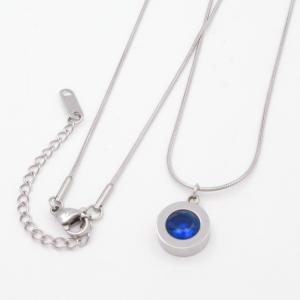 Stainless Steel Stone Necklace - KN292825-HR