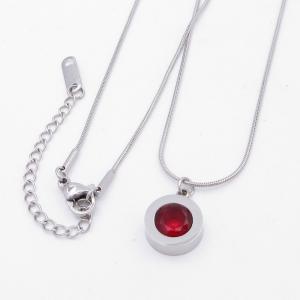 Stainless Steel Stone Necklace - KN292826-HR