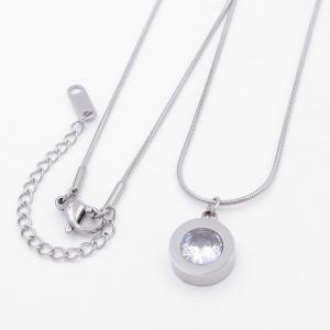 Stainless Steel Stone Necklace - KN292827-HR