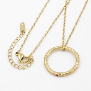 SS Gold-Plating Necklace - KN292857-SP