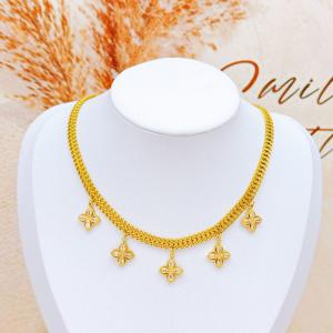 SS Gold-Plating Necklace - KN293073-SXSJ