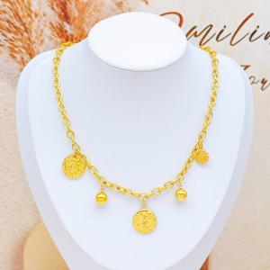 SS Gold-Plating Necklace - KN293076-SXSJ
